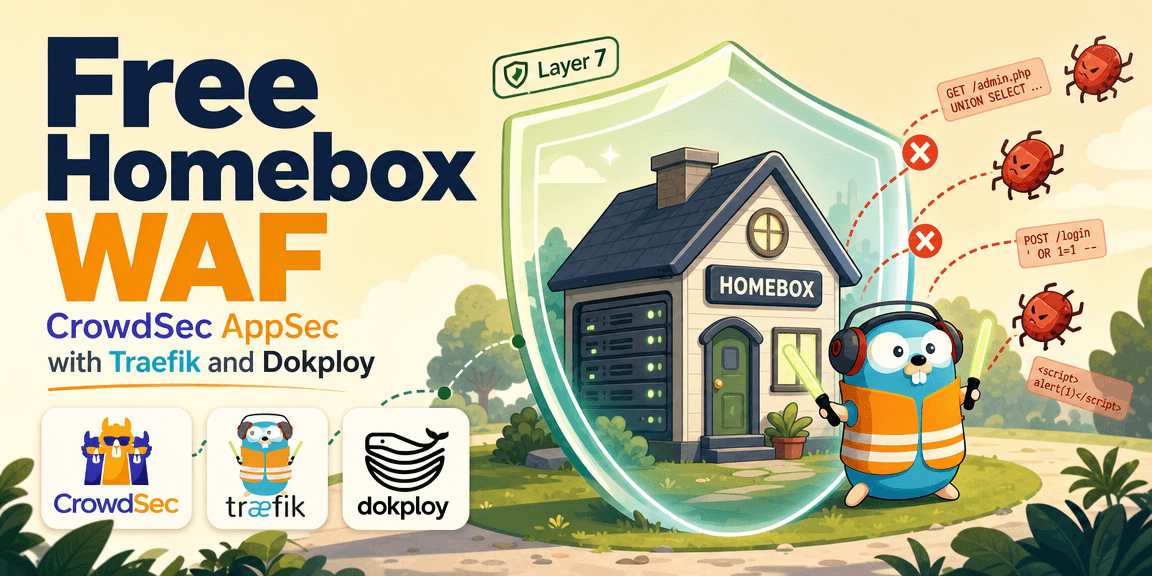 Adding a Free WAF to My Homebox: CrowdSec AppSec Tutorial ft. Traefik and Dokploy