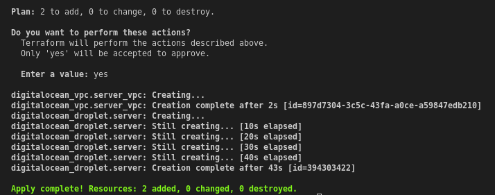 Terraform Apply Success